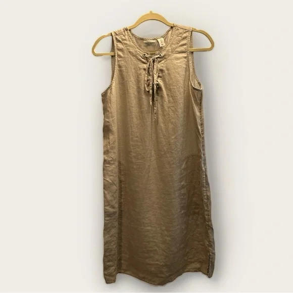 Adrienne Vittadini Dress | Linen khaki Dress | Size Small Adrienne Vittadini Dress | Linen khaki Dress | Size Small